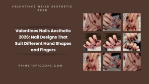 Valentines Nails Aesthetic 2026 showing romantic red nail designs that suit different hand shapes and finger lengths