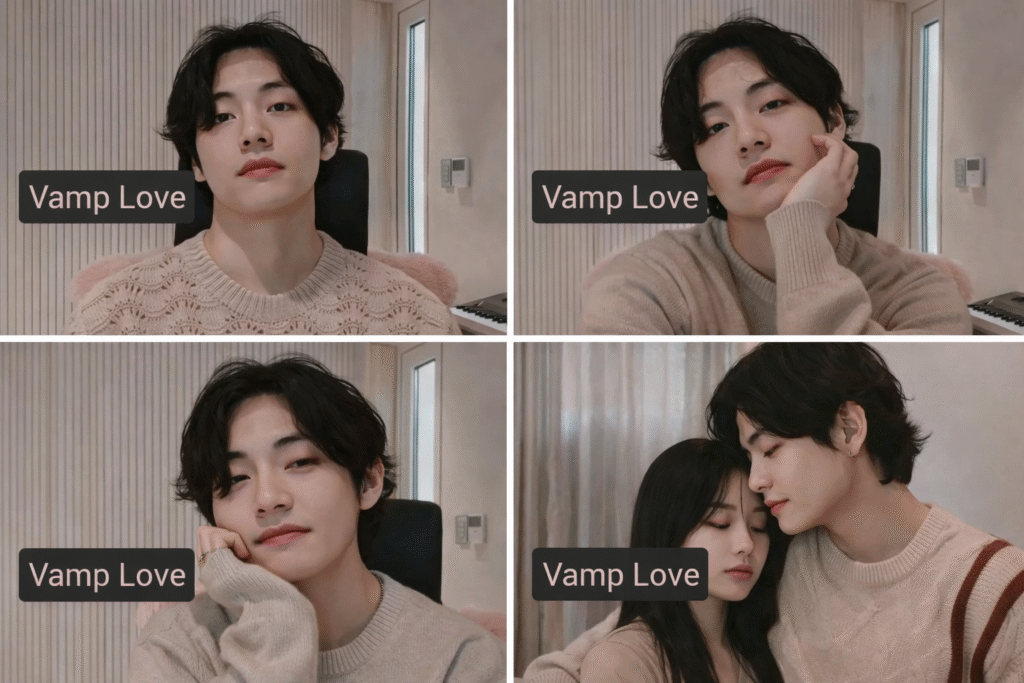 Vamp Love Korean novel inspired vampire romance character portrait