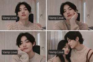 Vamp Love Korean novel inspired vampire romance character portrait