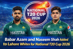 Babar Azam and Naseem Shah included in Lahore Whites squad for National T20 Cup 2026