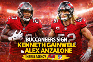 Kenneth Gainwell and Alex Anzalone join the Tampa Bay Buccaneers during the 2026 NFL free agency period.
