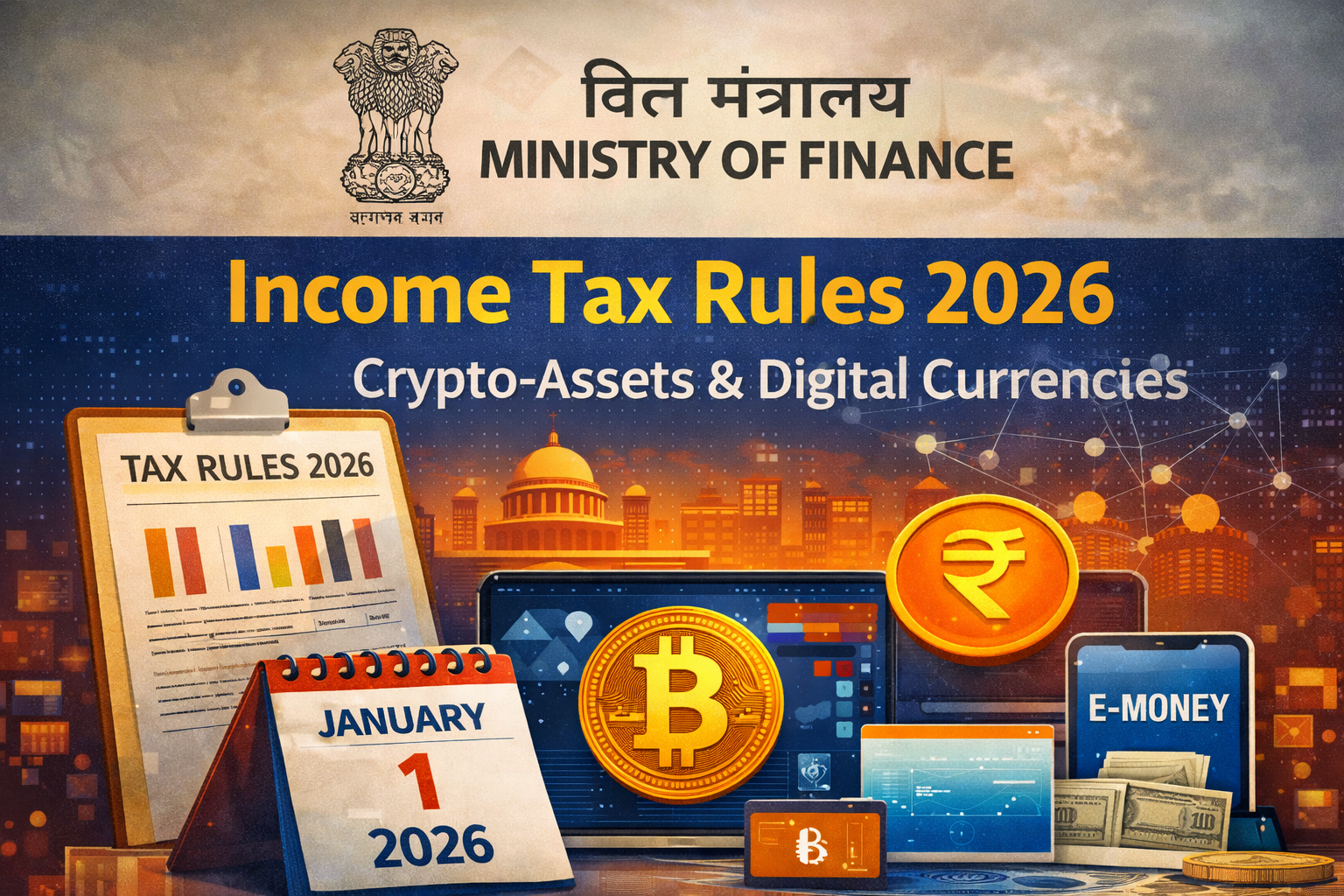 Finance Ministry Income Tax Rules 2026 update including crypto assets digital currency and CBDT reporting changes