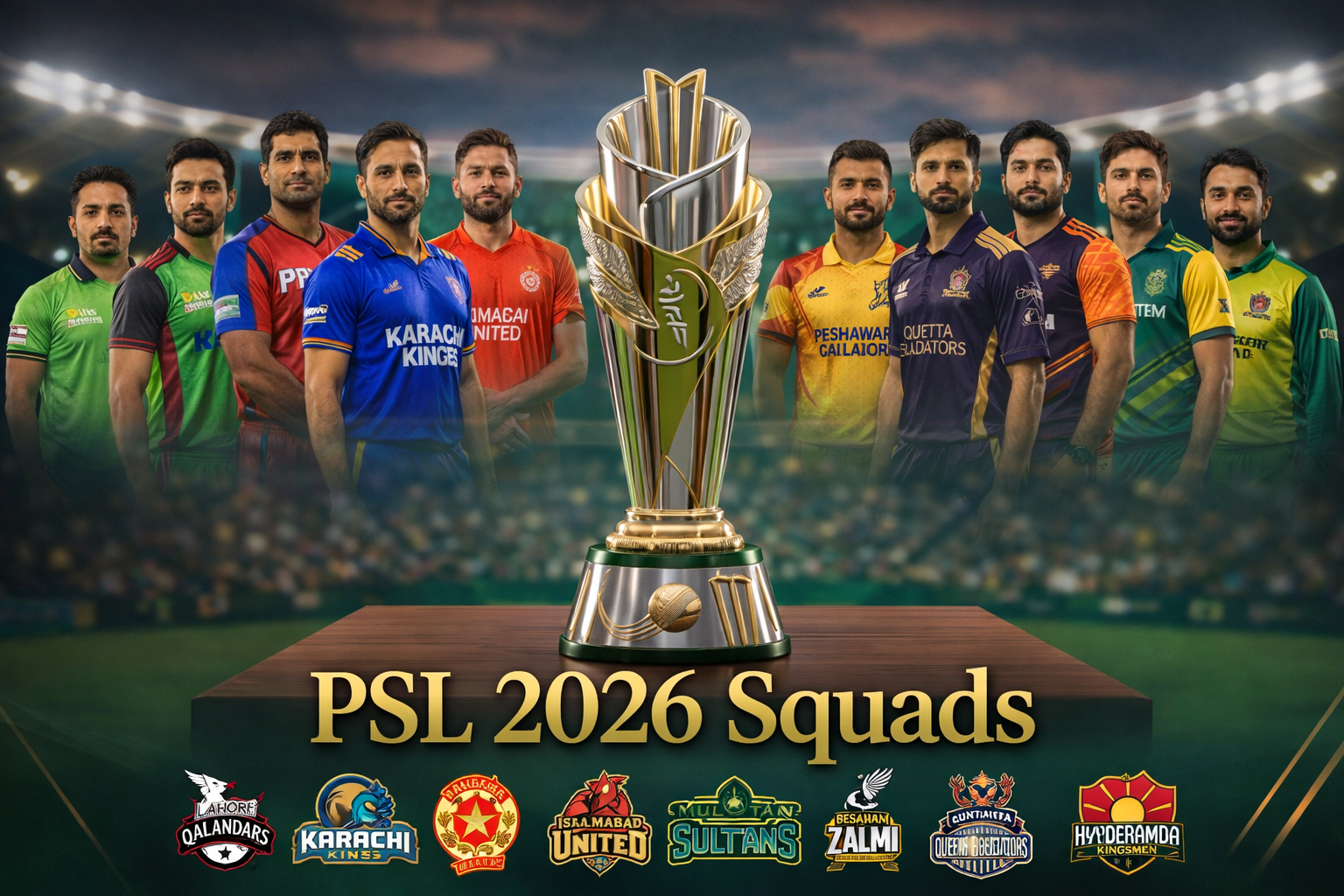 PSL 2026 squads all teams players list with Pakistan Super League team lineup