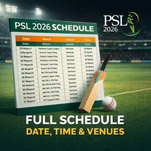 PSL 2026 full schedule match timetable with date time and venues Pakistan Super League