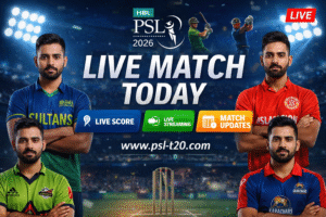PSL 2026 live match today with live score, streaming and match updates