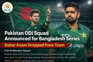 Pakistan ODI squad announced for Bangladesh series as Babar Azam dropped